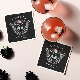 Gothic Skeleton Hands Heart Baby Boy Dusche Serviette