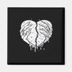Gothic Skeleton Herz Hände Retro-Ästhetik Magnet