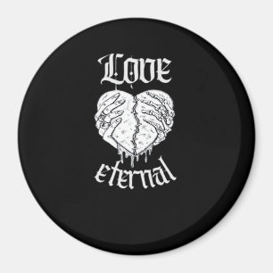 Gothic Skeleton Herz Valentinstag Klassisches Desi Magnet