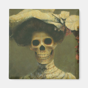 Gothic Skeleton Lady Magnet