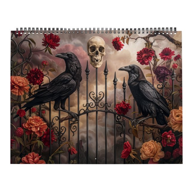 Gothic Skeleton Skull Fantasy 2025 Kalender (Titelbild)