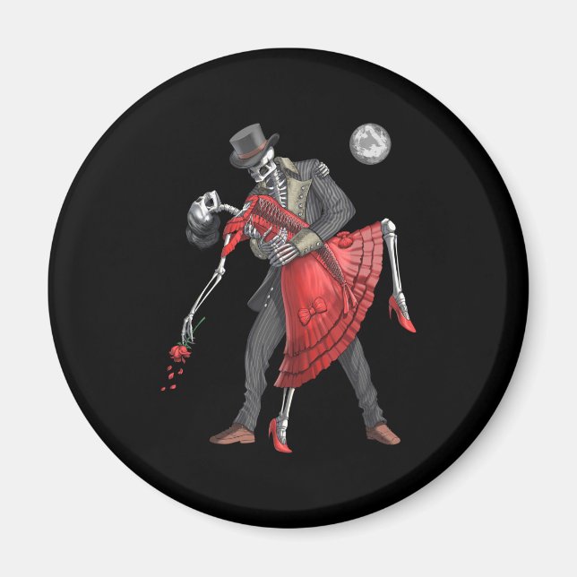 Gothic Skeletons Dancing Magnet (Vorne)