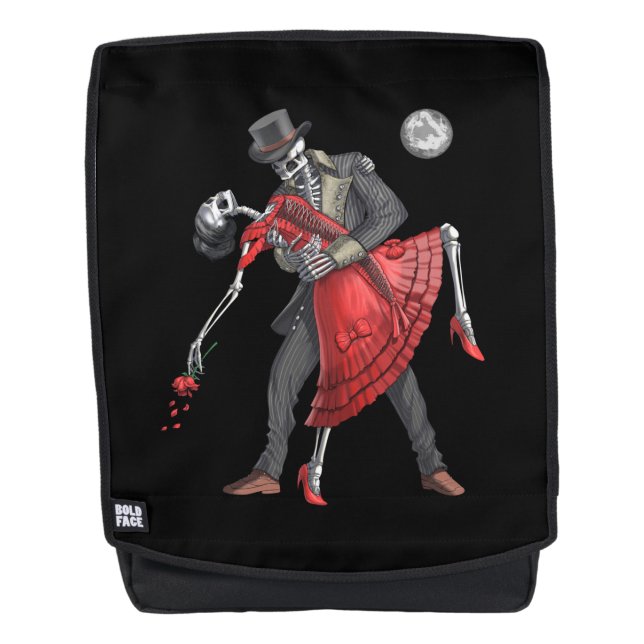 Gothic Skeletons Dancing Rucksack (Vorderseite)