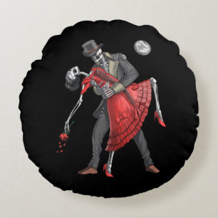 Gothic Skeletons Dancing Rundes Kissen