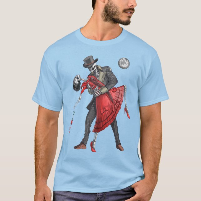Gothic Skeletons Dancing T-Shirt (Vorderseite)