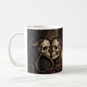 Gothic Skelett-Paar Dark Romance viktorianische Ro Kaffeetasse