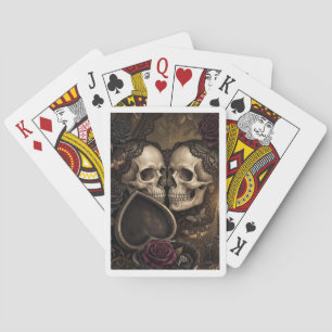 Gothic Skelett-Paar Dark Romance viktorianische Ro Spielkarten