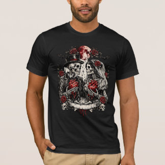 Gothic Skelett-Paar Valentinstag T-Shirt