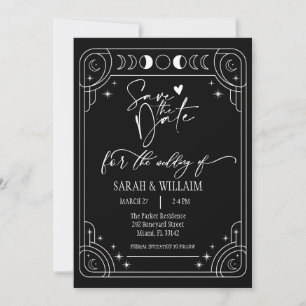 Gothic-Skelett "Save the Date"-Einladung Dunkle Li Einladung