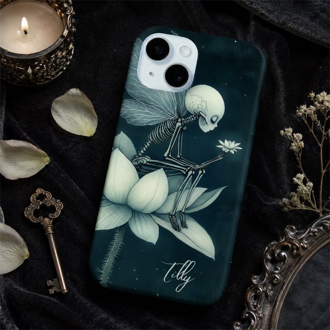Gothic Skelton Fairy & Lotus Blume Custom Case-Mate iPhone Hülle (Von Creator hochgeladen)