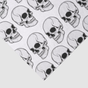 Gothic Skull #1F Schrägansicht Seidenpapier