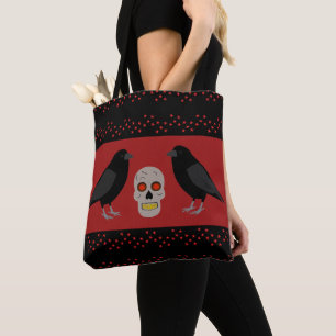 Gothic Skull and Guardian Ravens Halloween