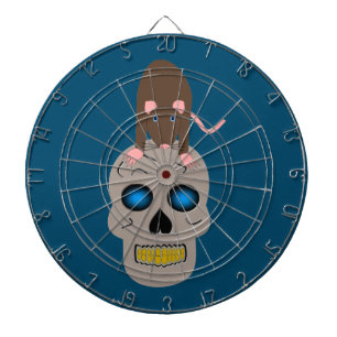 Gothic Skull and Rat Halloween Dartscheibe