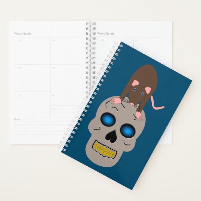 Gothic Skull and Rat Halloween Planer (Anzeige)