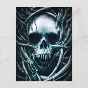 Gothic Skull Art: Creepy Death Metal Sigil Postkarte