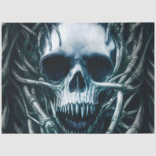 Gothic Skull Art: Creepy Death Metal Sigil Seidenpapier