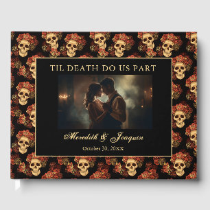Gothic Skull bis zum Tod tun uns Teil maßgeschneid Gästebuch
