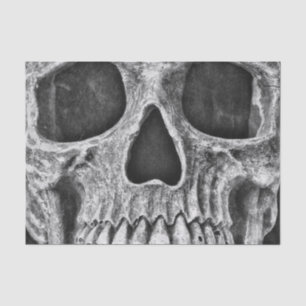 Gothic Skull Black and White Grunge Cool Seidenpapier
