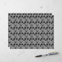 Gothic Skull Black and White Grunge Cooles Muster