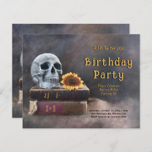 Gothic Skull Budget Sonnenblumen RIP zu ihren 20er