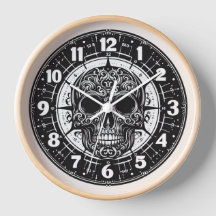 Gothic Skull Clock
