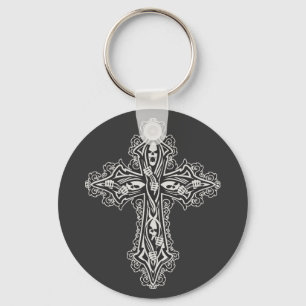 Gothic Skull Cross Schlüsselanhänger