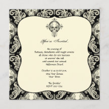 Gothic Skull Damask Halloween-Party