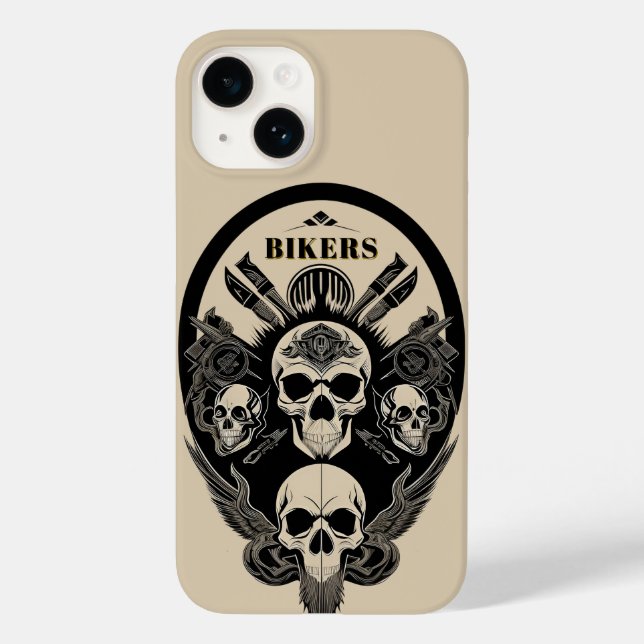 Gothic Skull Design Case-Mate iPhone Hülle (Rückseite)
