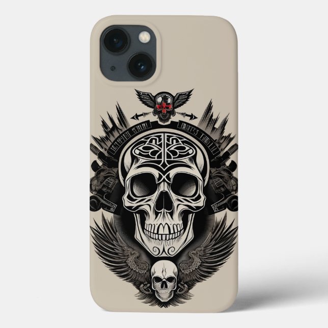 Gothic Skull Design Case-Mate iPhone Hülle (Rückseite)
