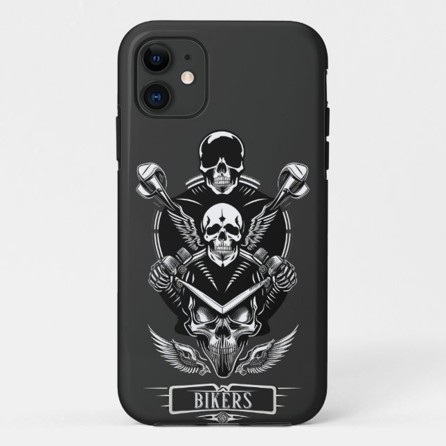 Gothic Skull Design Case-Mate iPhone Hülle (Rückseite)