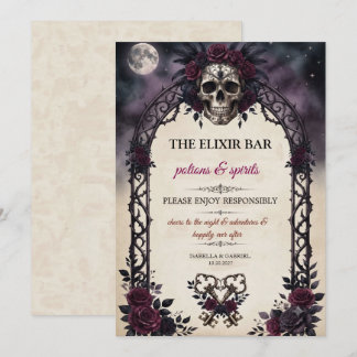 Gothic Skull Elixir Bar Halloween-Einladung Einladung
