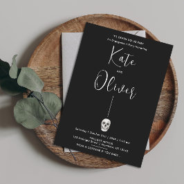 Gothic Skull Engagement Party Invitation Einladung