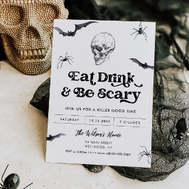 Gothic Skull essen, trinken, Beängstigendes Hallow Einladung