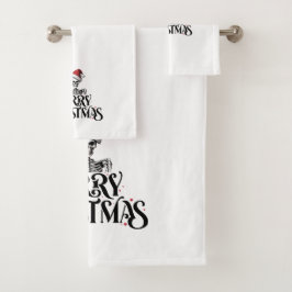 Gothic Skull Frohe Weihnachtsbadetücher Set