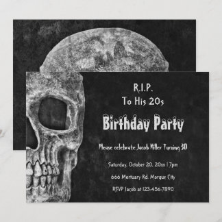 Gothic Skull Geburtstagsparty RIP zu seinen 20ern Einladung