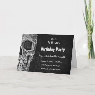 Gothic Skull Geburtstagsparty RIP zu seinen 20ern Einladung