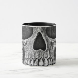 Gothic Skull Gesicht Schwarz-Weiß-Grunge Cool Tasse