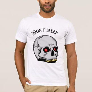 Gothic Skull Grafik T-Shirt "Don't Sleep"