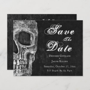 Gothic Skull Hallowedding Save the Date Budget