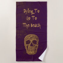 Gothic Skull Head Grunge Gold Lila Coolen