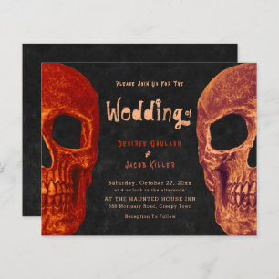 Gothic Skull Head Orange Black Halloween Budget