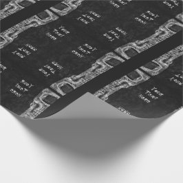 Gothic Skull Head Schwarz-Weiß-Muster Geschenkpapier