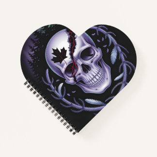 Gothic Skull Heart Notebook Notizbuch