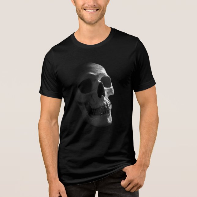 Gothic Skull Horror wird tot Tri-Blend Shirt (Vorderseite)