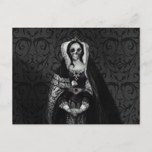 Gothic Skull Lady Postkarte