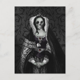 Gothic Skull Lady Postkarte