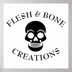 Gothic Skull Logo Generator für kleine Unternehmen Poster