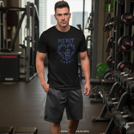 Gothic Skull MERIT Grafik Schwarzes T-Shirt Tri-Blend Shirt