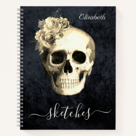 Gothic Skull Personalisiert Sketch Book Notizbuch