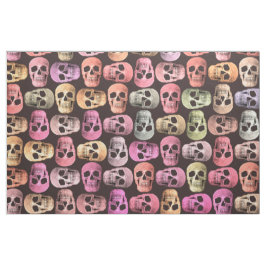 Gothic Skull Pop Art Pink Green Design Stoff